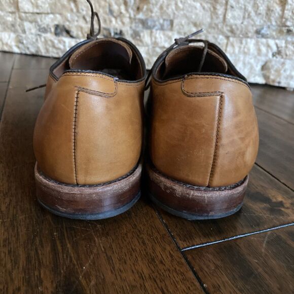 Allen Edmonds Clifton Oxford Brogue Cap-Toe Men Shoes Leather Honey Brown 12-D main image 10